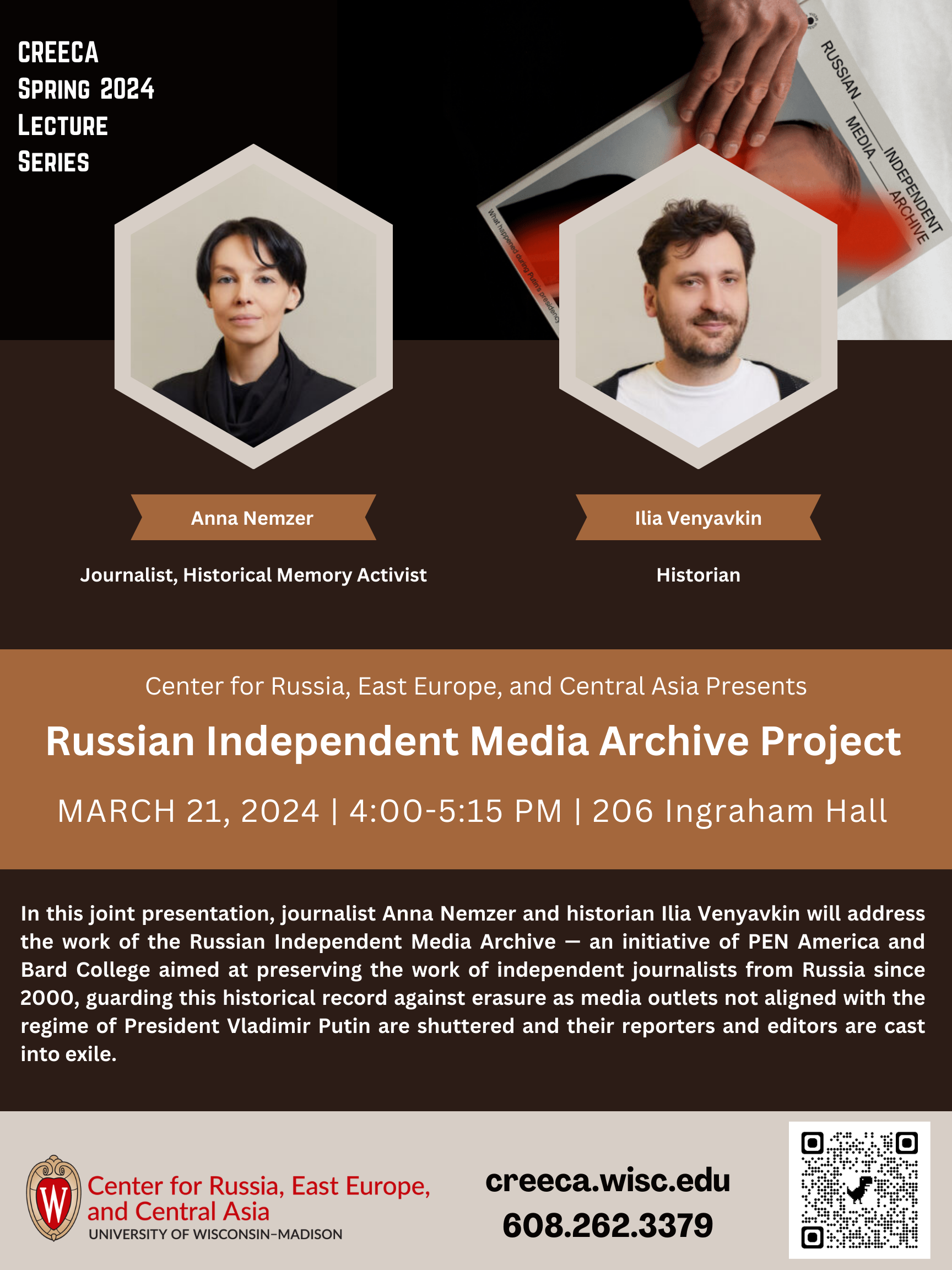 Russian Flagship Program “Russian Independent Media Archive Project,” a lecture by Anna Nemzer ...