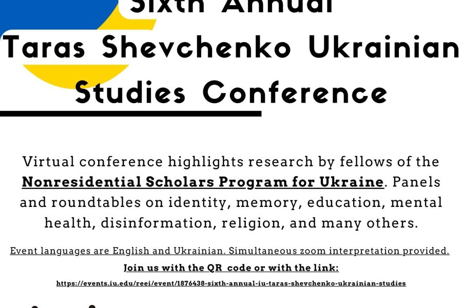 Indiana University Conference Poster: Taras Shevchenko Ukrainian Studies, March 27-29, 2025